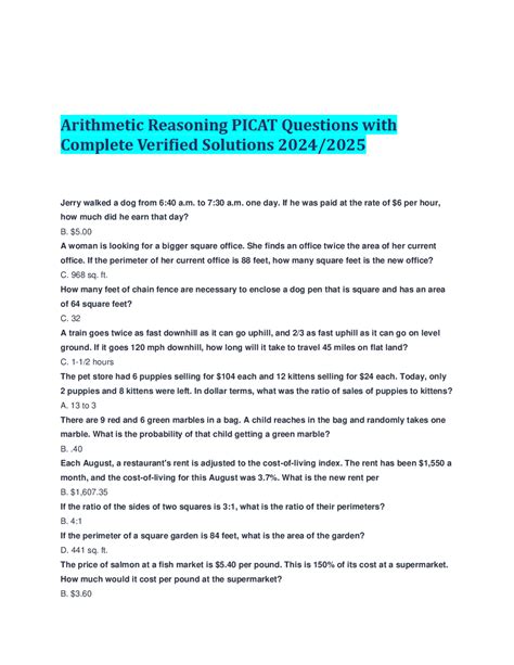 Arithmetic Reasoning Picat Questions With Complete Verified Solutions