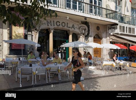 Portugal Lisbon Portugal Lisbon Rossio Cafe Nicola At Rossio Sqaure