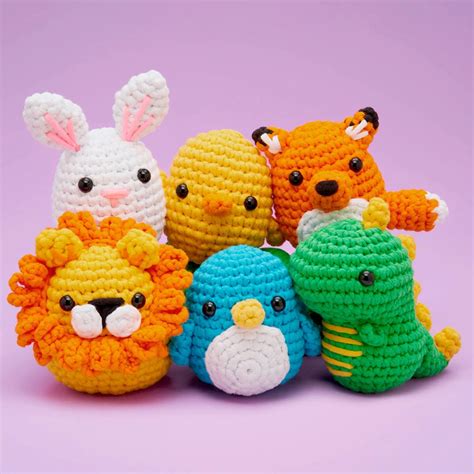 Animals Crochet Kit by Woobles - Etsy