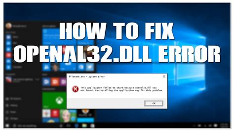 How To Fix Openal32 Dll Not Found Or Missing Errors CYCHacks