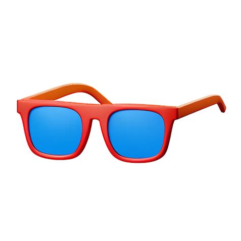 sunglasses with red and blue frames on a transparent background ...