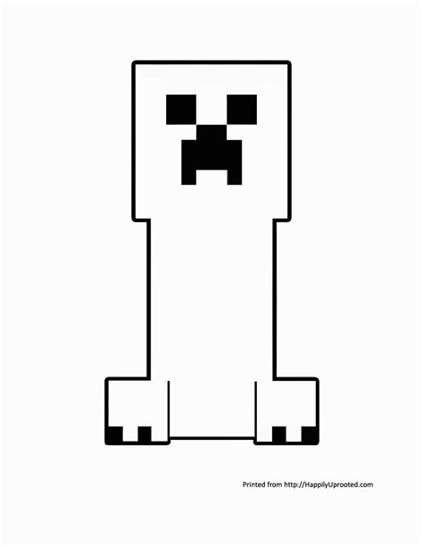 Minecraft Creeper Outline Clip Art Library