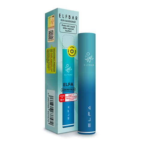 ELFBAR ELFA Pod Kit 500 MAh Akku Aurora Blue Elfbargermany