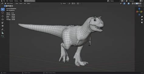 3d Model Carnotaurus Vr Ar Low Poly Cgtrader