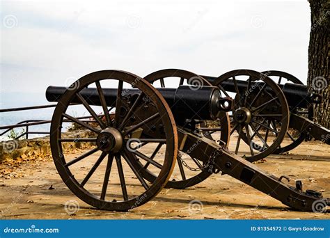 Civil War Cannons Point Park Lookout Mountain Tennessee Editorial