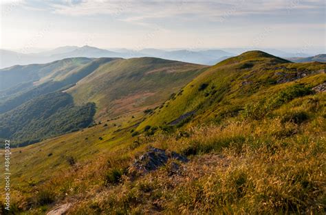 Panorama From The Top Of Tarnica To The Peaks Of Szeroki Wierch