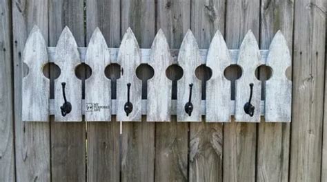 Picket Fence Coat Rack Repurposed Reclaimed Wood Projects Pot Rack