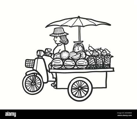 Female vendor selling fruit Black and White Stock Photos & Images - Alamy