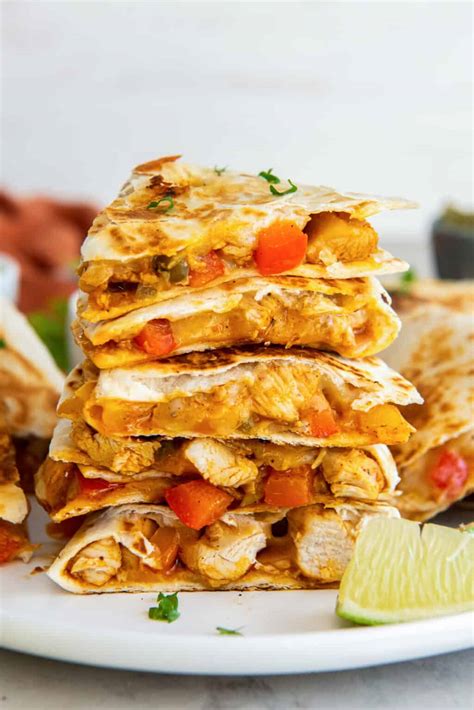 Chicken Fajita Quesadillas Valerie S Kitchen