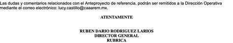 Anteproyecto Conamer Acuerdo Que Modifica Al Diverso Por El Que La Se