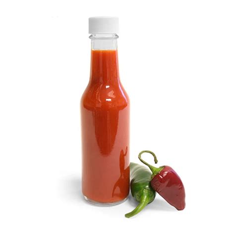 150ml Glass Hot Sauce 5 Oz Woozy Bottle With Ribbed Lined Caps