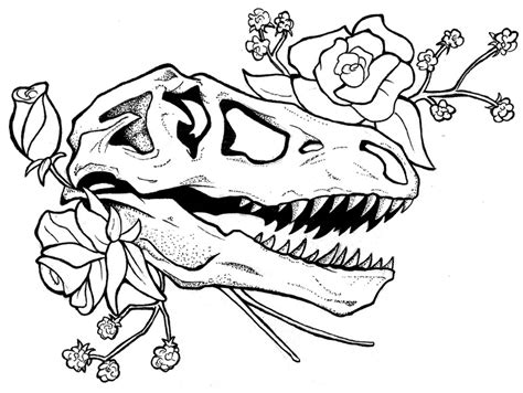 Dinosaur Skull Drawing At Getdrawings Free Download