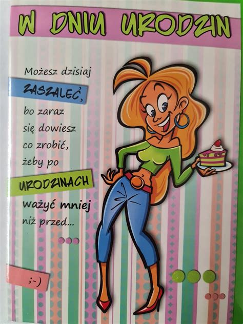 Kartki urodzinowe kartka urodzinowa WESOŁE Zabawna COMIC Cena