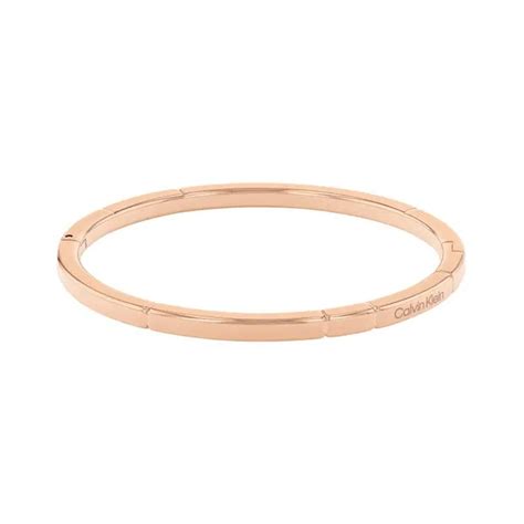 Bracelet Femme Jonc Calvin Klein Soft Squares Acier Dor Rose Joncs