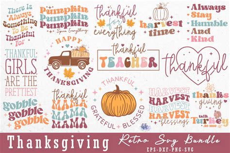 Thanksgiving Retro SVG Bundle. Graphic by Hkartist12 · Creative Fabrica