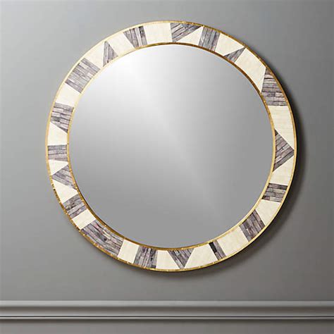 Acacia Wood Round Wall Mirror 40 Reviews Cb2