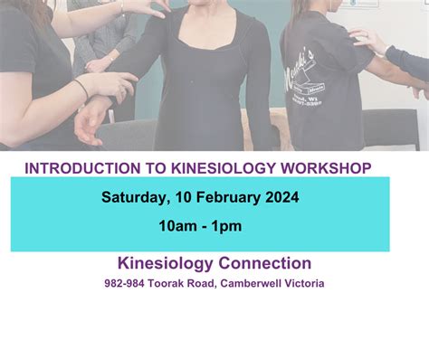 Introduction To Kinesiology Workshop 10 02 Kinesiology Connection