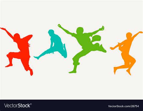 Kids jumping Royalty Free Vector Image - VectorStock