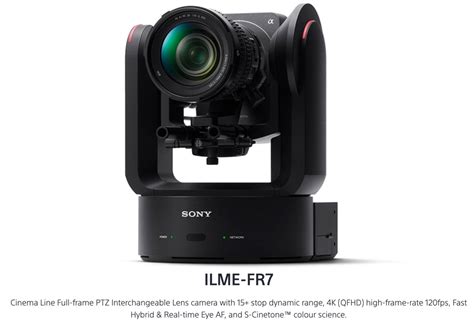 Press Text Sony Electronics Launches The FR7 The Worlds First 1 Pan