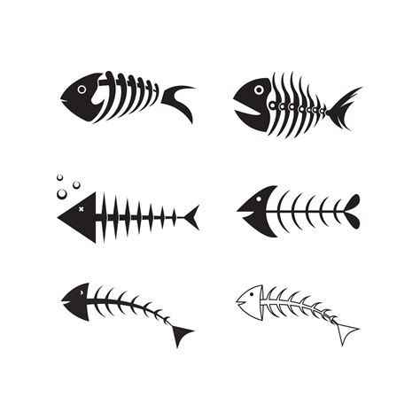 fishbone logo vector 11579351 Vector Art at Vecteezy