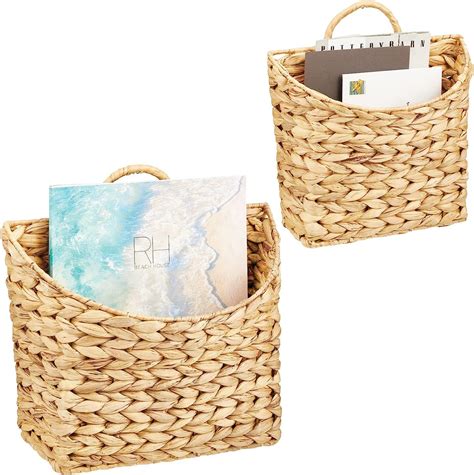 MDesign Panier De Rangement En Jacinthe D Eau Panier Osier Mural