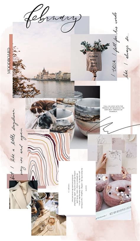 February Background Monthly Goals Sweet Horizon Aesthetic Pastel