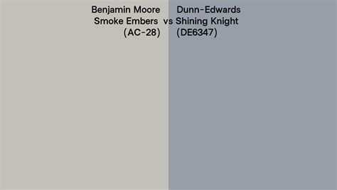 Benjamin Moore Smoke Embers AC 28 Vs Dunn Edwards Shining Knight