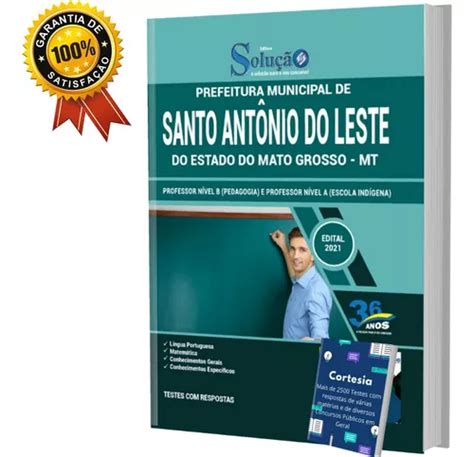 Apostila Santo Antônio Do Leste Mt Professor Pedagogia MercadoLivre