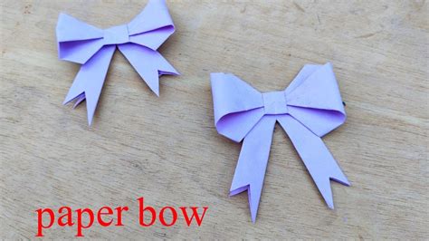 Easy Paper Bow Origami Bow How To Fold Paper Bow Youtube