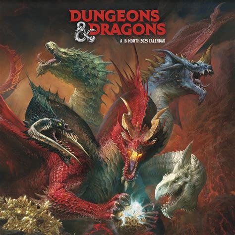 Trends International 2025 Dungeons And Dragons Wall Calendar Walmart