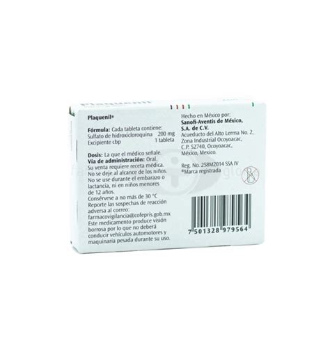 Plaquenil 200 Mg Con 20 Tabletas