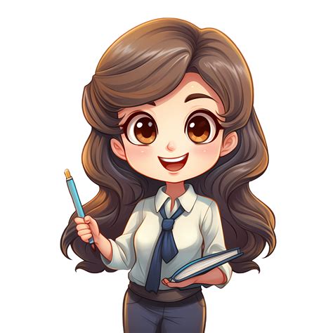 Cute Teacher Back To School Clipart AI Generative 27237889 PNG