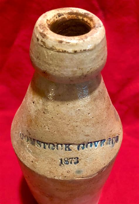 Vintage Stoneware Alebeer Bottle Comstock Govr And Co 1873