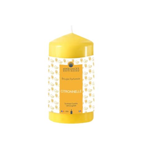 Anti Moustique Bougie Cylindrique Parfum Citronnelle AMBIANCES