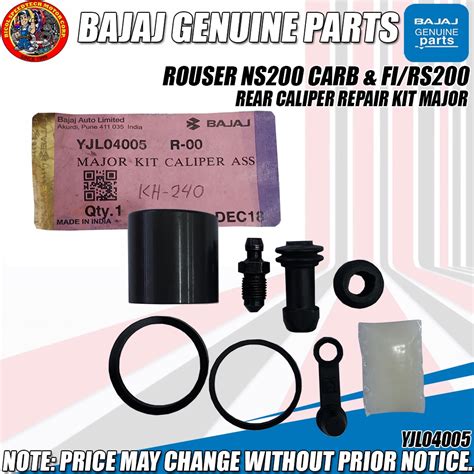 Rouser Ns Carb Fi Rs Rear Caliper Repair Kit Major Kmc