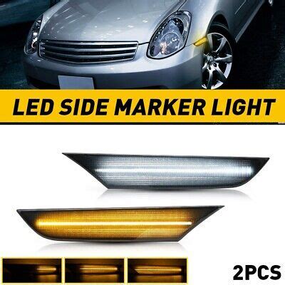 For Infiniti G Base X Sedan Led Front Bumper Side Marker Light