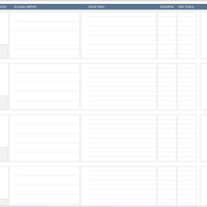 Goal Planner Excel Template Goal Planning Spreadsheet Goal Tracker ...