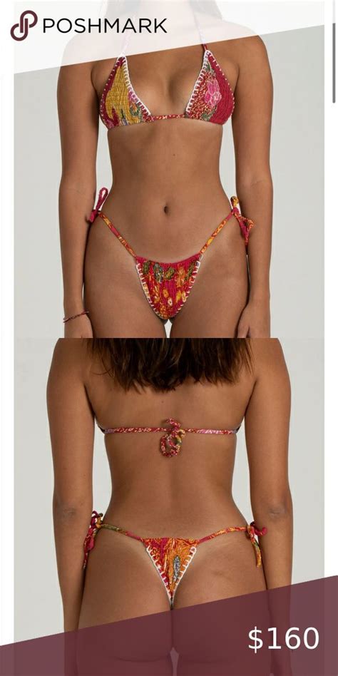 Akoia Swim Batik Bikini Red Crochet Bikini Red Crochet Bikini Red