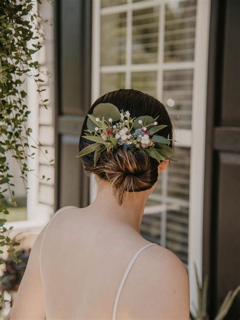 DIY Greenery Hair Comb « blue augustine