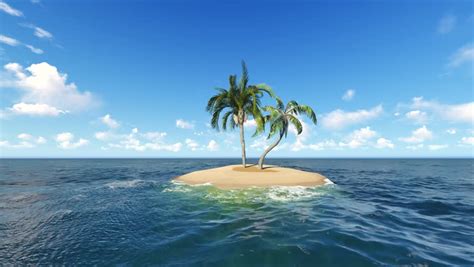 Desert Island In The Ocean Stock Footage Video 4898036 Shutterstock