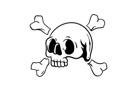 Premium Vector Skull And Crossbones On A White Background