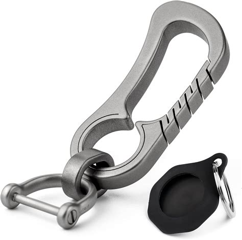 TISUR Carabiner Keychain Clip Titanium EDC Key Ring Holder Heavy Duty