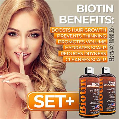 Biotin Shampoo And Conditioner Set With Keratin And Silk Protein For Thinning Hair And Hair Loss