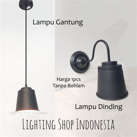 Jual Lampu Gantung Dan Lampu Dinding Hitam Kafe Indoor Wall Lamp Fiting