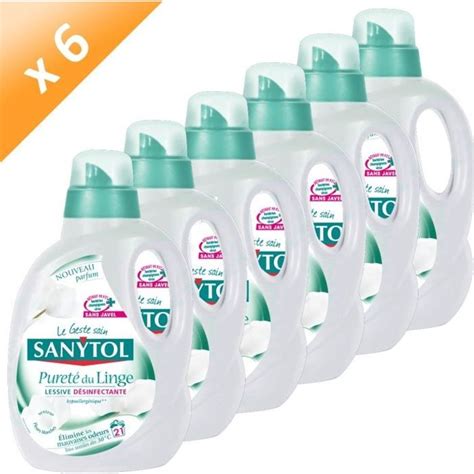 SANYTOL Lessive Désinfectante 1 25L x6 Cdiscount Au quotidien