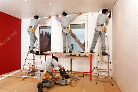 Crown Molding Installation. — Stock Photo © jura13 #21689485