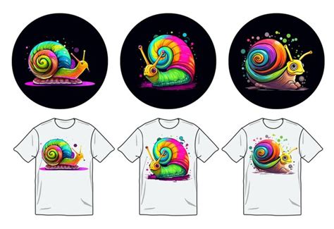 Premium Vector Snail Watercolor Vector T Shirt Design