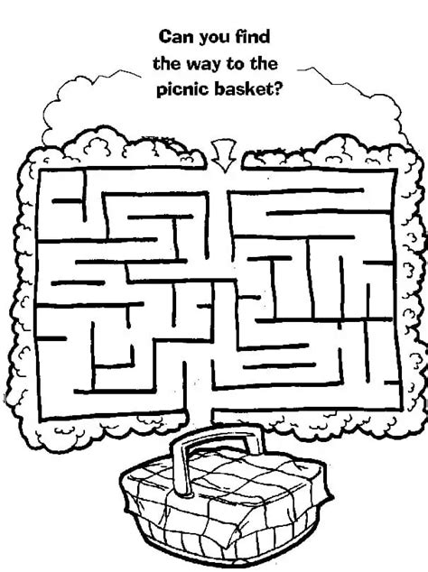 Maze Coloring Page