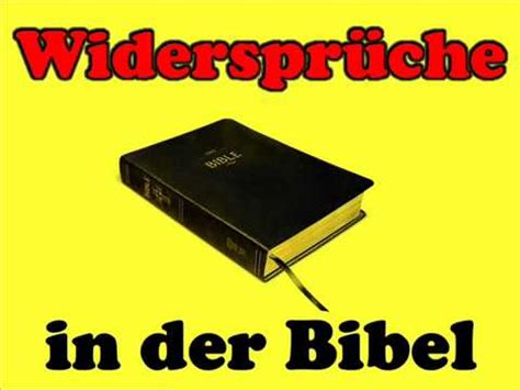 Widerspr Che In Der Bibel Youtube