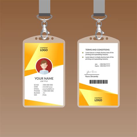 Modern Id Card Design Template 692709 Vector Art At Vecteezy | Images ...